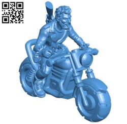Gaslands Biker Man B004435 file stl free download 3D Model for CNC and 3d printer