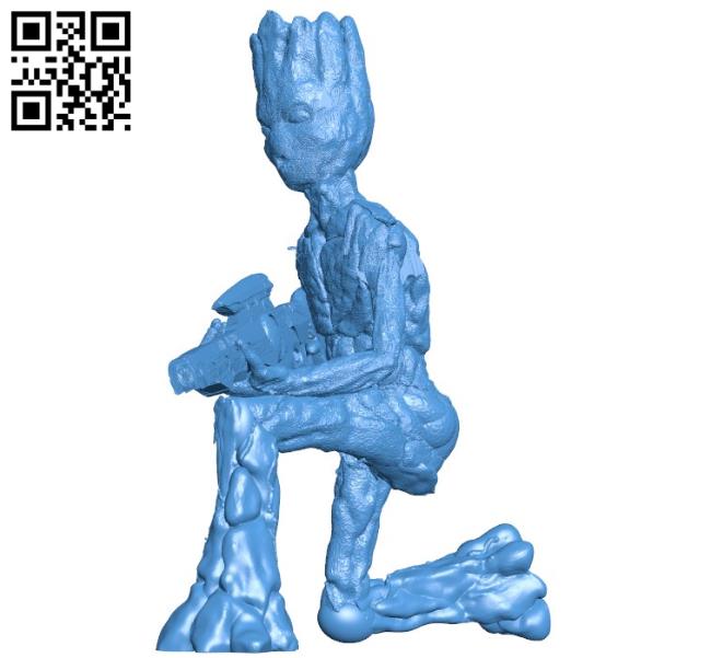 Man groot with weapon B004447 file stl free download 3D Model for CNC and 3d printer