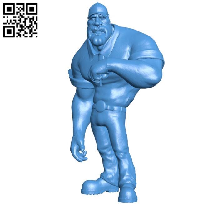 Man redneck B004565 file stl free download 3D Model for CNC and 3d printer