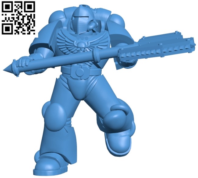 Marine with axe B004715 file stl free download 3D Model for CNC and 3d printer