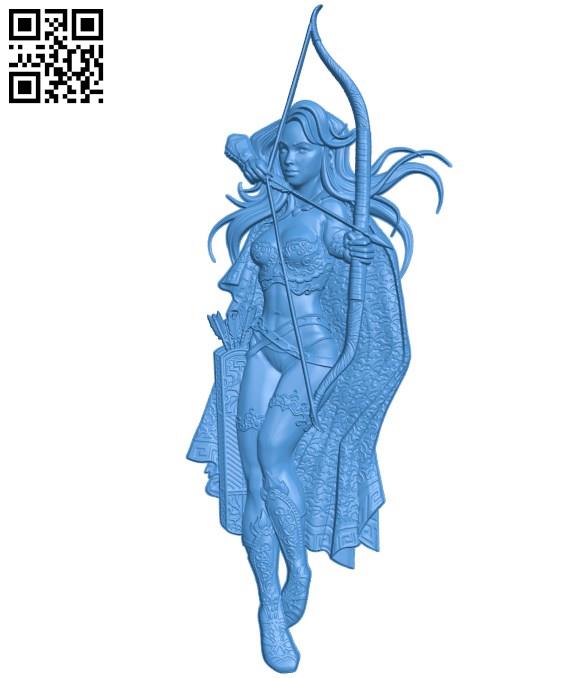 Miss Amazonka's lukom A003359 wood carving file stl for Artcam and Aspire free art 3d model download for CNC