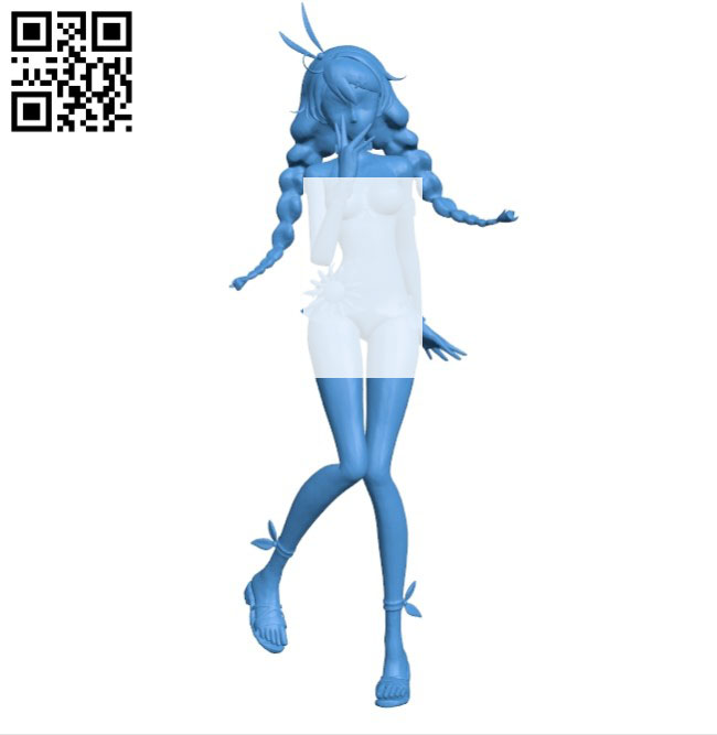 Miss Anime B004596 file stl free download 3D Model for CNC and 3d printer