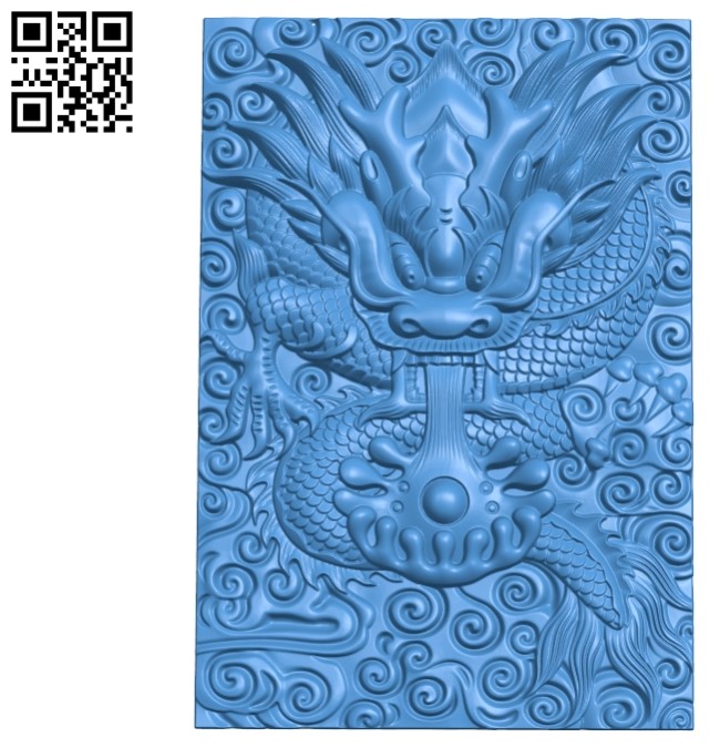 Mural chinese dragon A003539 wood carving file stl for Artcam and Aspire free art 3d model download for CNC