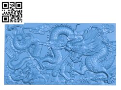 Mural chinese dragon A003542 wood carving file stl for Artcam and Aspire free art 3d model download for CNC
