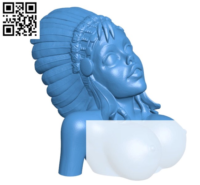 Native woman B004773 file stl free download 3D Model for CNC and 3d printer
