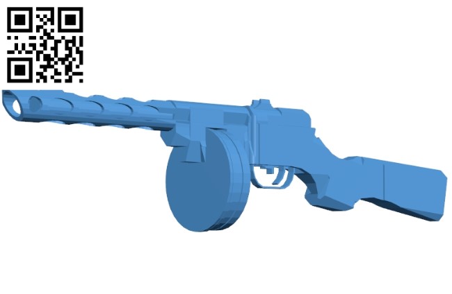 PPSh-41 gun B004730 file stl free download 3D Model for CNC and 3d printer