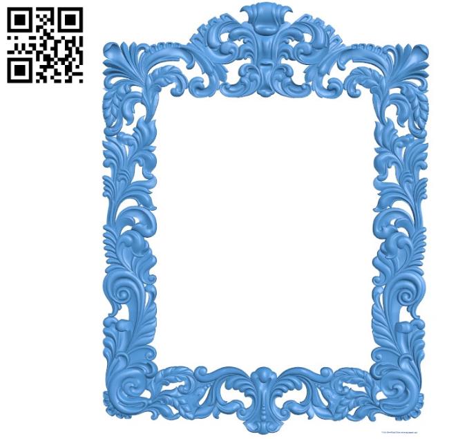 Pattern design square frame A003354 wood carving file stl for Artcam and Aspire free art 3d model download for CNC