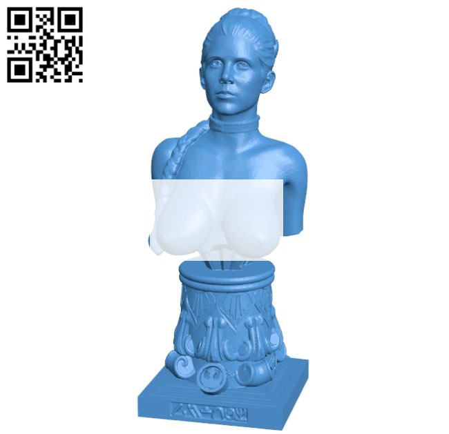 Princess Leia woman B004704 file stl free download 3D Model for CNC and 3d printer