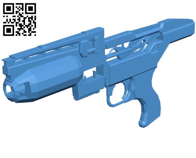 Pulse SMG Gun B004460 file stl free download 3D Model for CNC and 3d printer