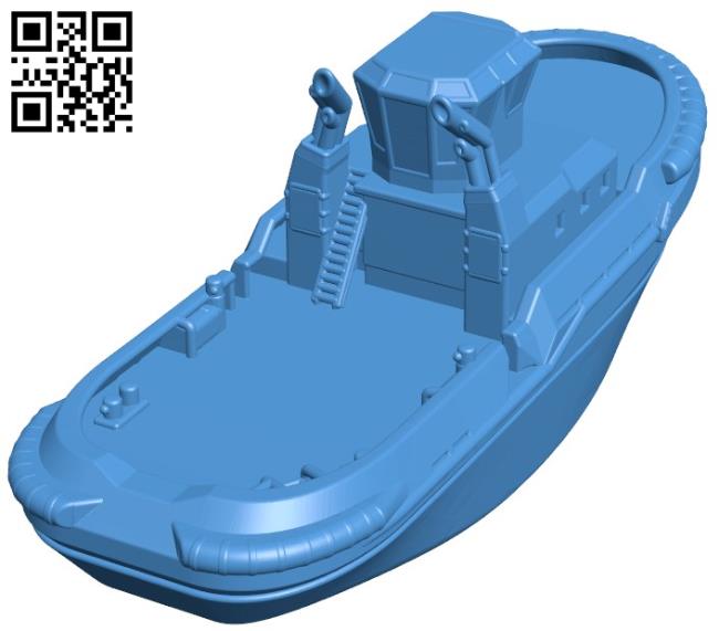Ship tugboat B004444 file stl free download 3D Model for CNC and 3d printer