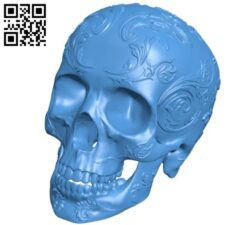 Skull Head B004490 file stl free download 3D Model for CNC and 3d printer