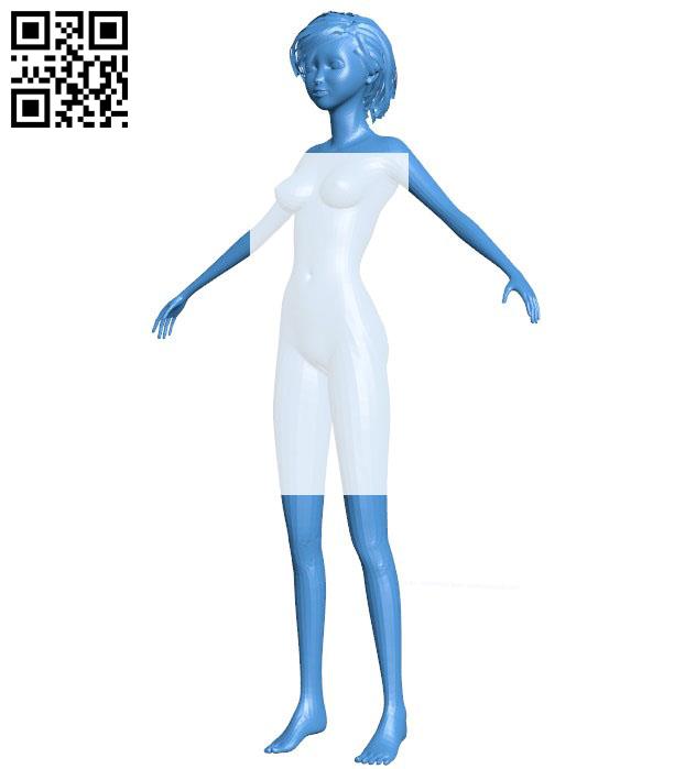 Slim girl B004540 file stl free download 3D Model for CNC and 3d printer