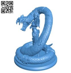 Snake girl B004620 file stl free download 3D Model for CNC and 3d printer