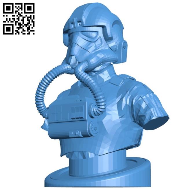 TIE Fighter Pilot body B004485 file stl free download 3D Model for CNC and 3d printer