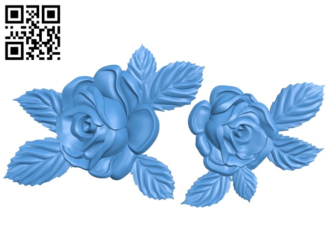 The roses A003395 wood carving file stl for Artcam and Aspire free art 3d model download for CNC