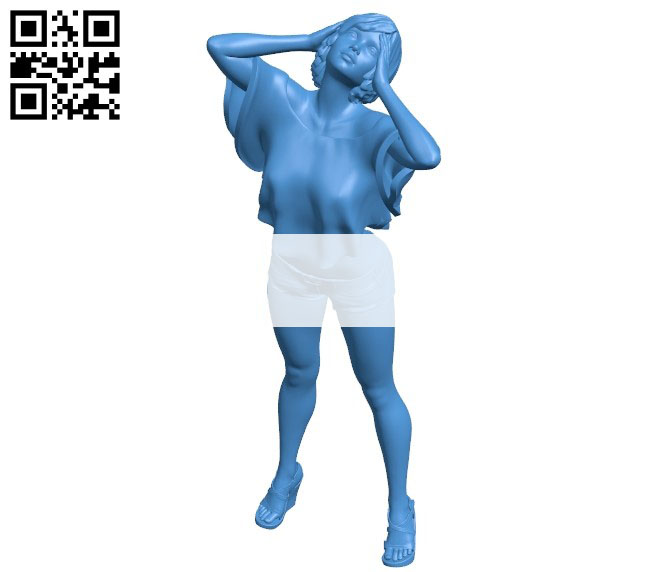 The woman holds her head B004778 file stl free download 3D Model for CNC and 3d printer 1