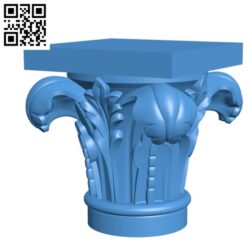 Top of the column A003517 wood carving file stl for Artcam and Aspire free art 3d model download for CNC