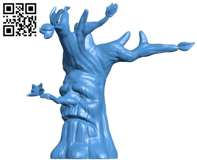 Tree Man Head B004467 file stl free download 3D Model for CNC and 3d printer