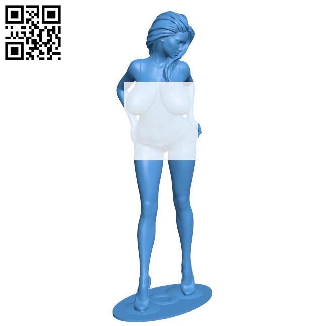 Woman in shorts remix B004737 file stl free download 3D Model for CNC and 3d printer
