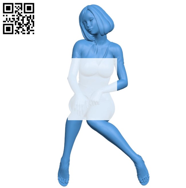 Woman sit B004740 file stl free download 3D Model for CNC and 3d printer