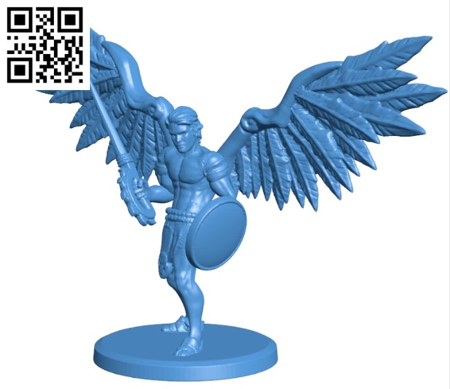 angel warrior man B004594 file stl free download 3D Model for CNC and 3d printer