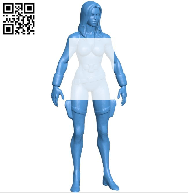 combatant girl B004630 file stl free download 3D Model for CNC and 3d printer 1