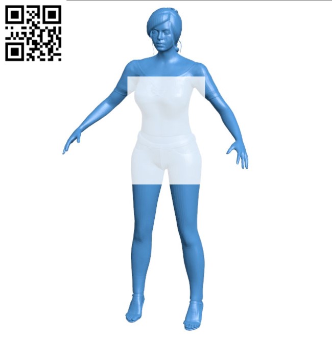 fashion model girl B004653 file stl free download 3D Model for CNC and 3d printer