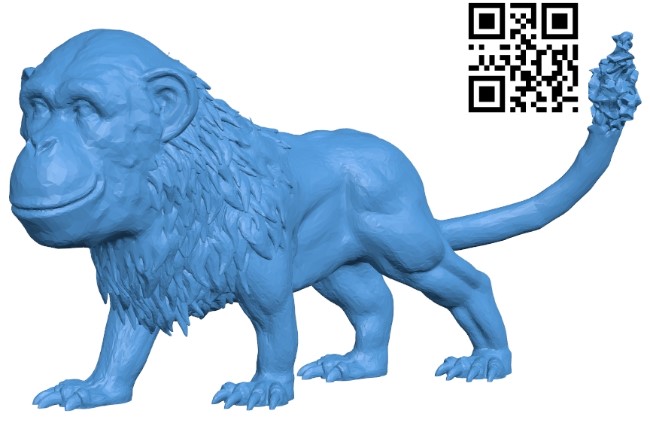 lion monkey B004659 file stl free download 3D Model for CNC and 3d printer