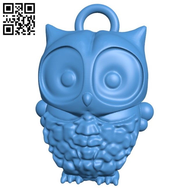 owl keychain B004656 file stl free download 3D Model for CNC and 3d printer
