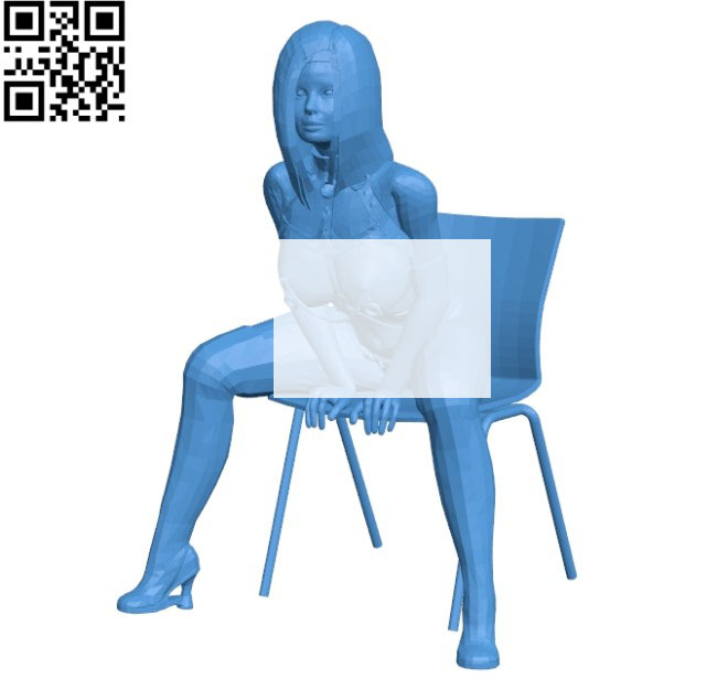 woman on chair B004692 file stl free download 3D Model for CNC and 3d printer