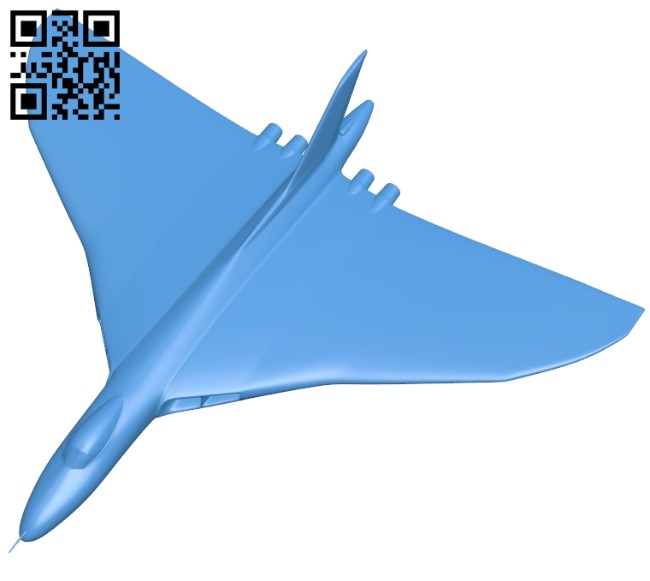 Aircraft avro vulcan B005136 file stl free download 3D Model for CNC and 3d printer