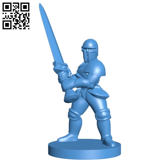 Armored Knight Greatsword B005202 file stl free download 3D Model for CNC and 3d printer