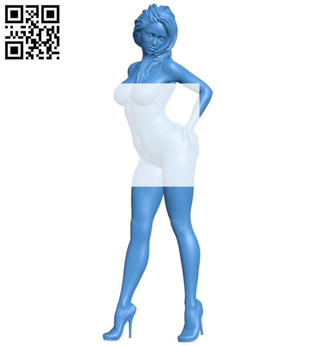 Beauty in shorts B005041 file stl free download 3D Model for CNC and 3d printer