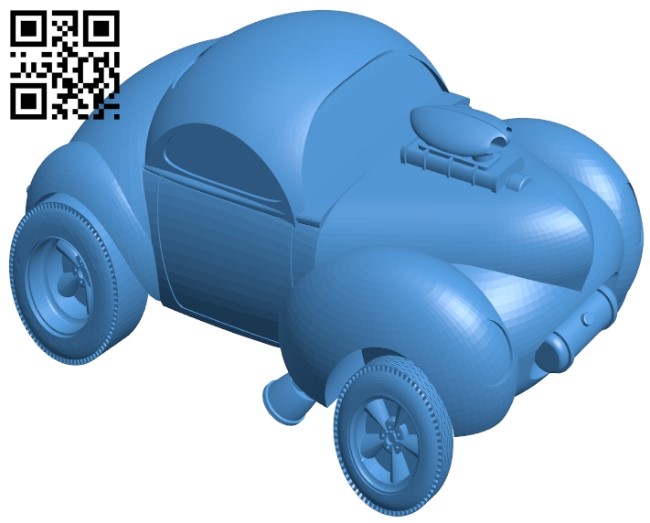 Cartoon Gasser Car B005073 file stl free download 3D Model for CNC and 3d  printer – Download Stl Files