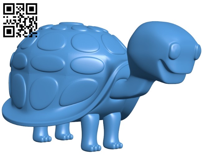Cartoon Turtle B005114 file stl free download 3D Model for CNC and 3d printer