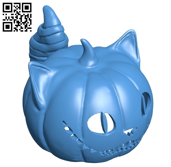 Cheshire Pumpkin B005115 file stl free download 3D Model for CNC and 3d printer