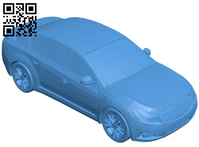 Chevrolet Cruze Car B005123 file stl free download 3D Model for CNC and 3d printer