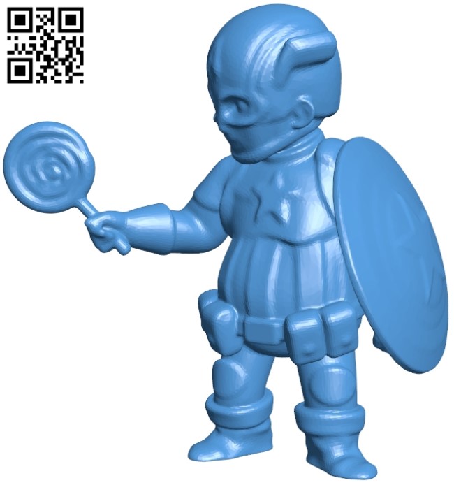 Chubby captain america man B005256 file stl free download 3D Model for CNC and 3d printer