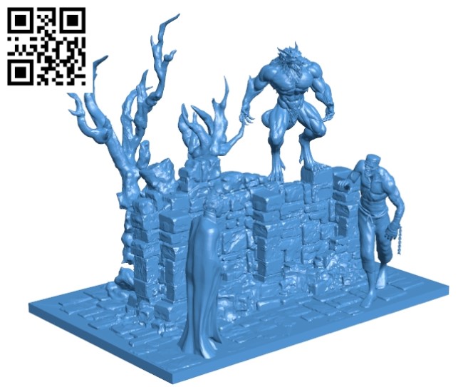 Complete diorama solid B004889 file stl free download 3D Model for CNC and 3d printer