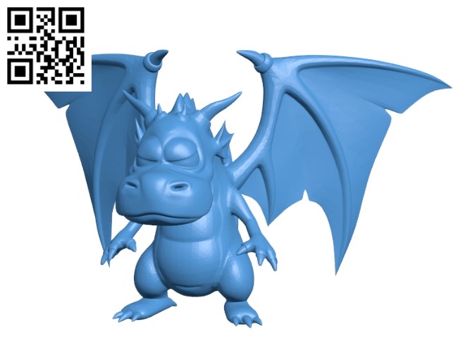 Cute dragon B004834 file stl free download 3D Model for CNC and 3d printer