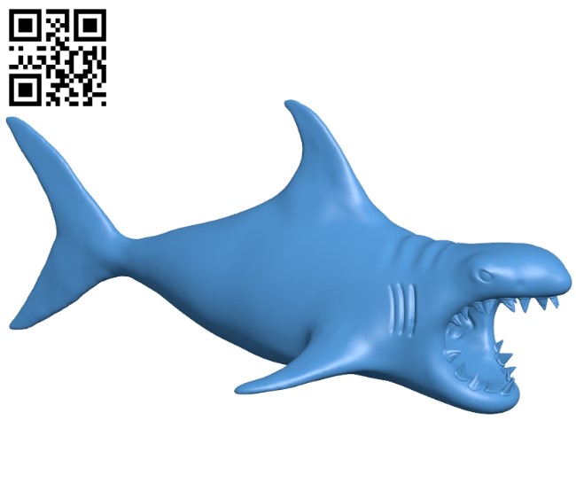 Dangerous shark Fish B005038 file stl free download 3D Model for CNC and 3d printer