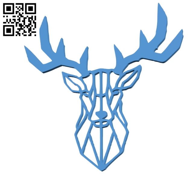 Deer 2D B004842 file stl free download 3D Model for CNC and 3d printer