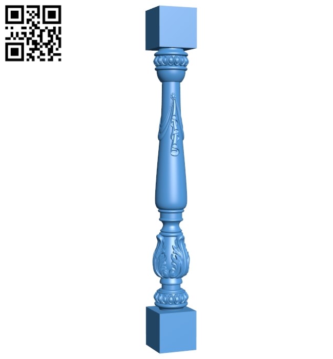 Design column pattern A003784 wood carving file stl free 3d model download for CNC