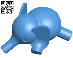 Elephant lazy B005194 file stl free download 3D Model for CNC and 3d printer