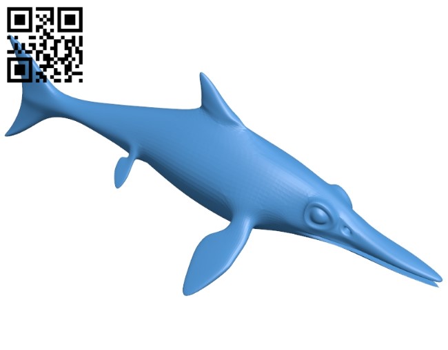 Fish ichthyosaur B005011 file stl free download 3D Model for CNC and 3d printer