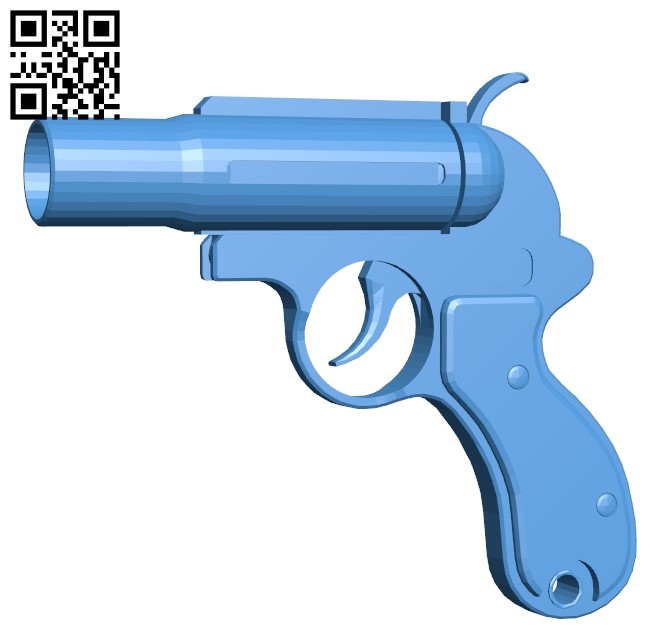 Flare Gun Short B005245 file stl free download 3D Model for CNC and 3d printer