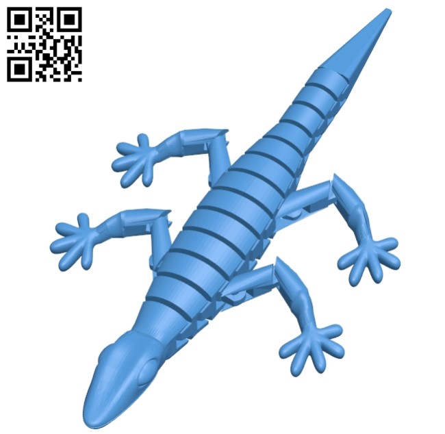 Flexible lizard B005228 file stl free download 3D Model for CNC and 3d printer