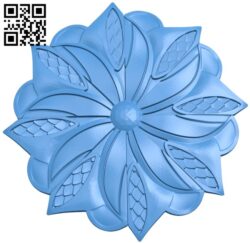 Flower pattern A003695 wood carving file stl for Artcam and Aspire free art 3d model download for CNC