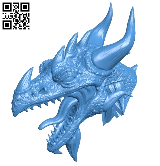 Furious dragon head B005239 file stl free download 3D Model for CNC and 3d printer