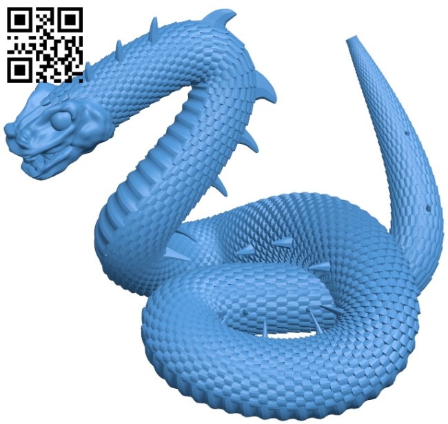 Giant viper snake B005031 file stl free download 3D Model for CNC and 3d printer